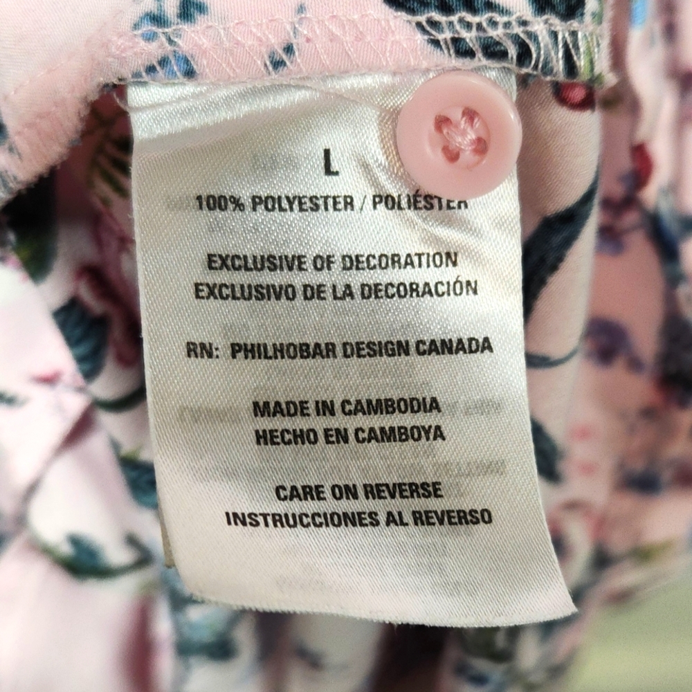 Original Nicole Miller Pink Sleeveless V-Neck Sundress-Size L - Picture 13 of 13